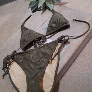 Olive green bathing suite
